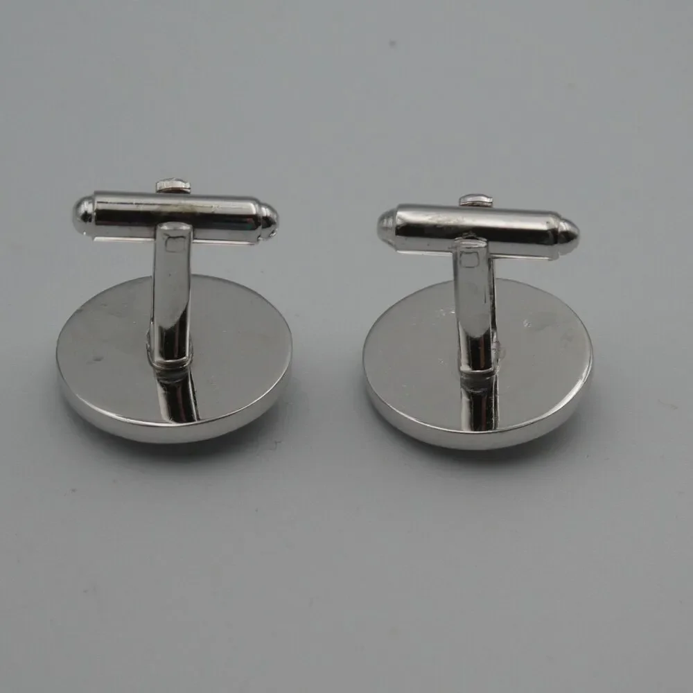 Vintage Shields Dante Silver Tone Antique Car Cufflinks Mid Century 60s Model T